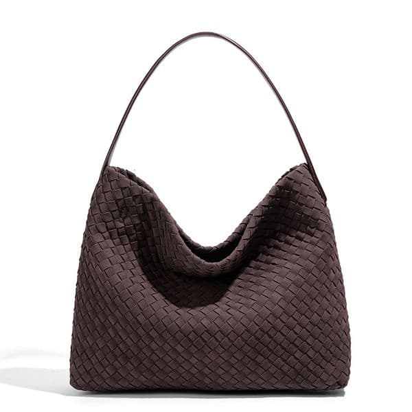 2026 new model Matte handmade woven bag designer bucket bag fashionable and versatile large capacity single shoulder crossbody tote bag handbag