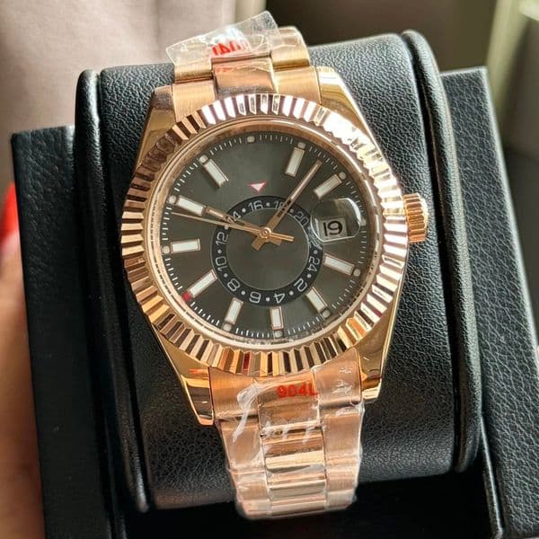 Skywalker 42MM Designer Mens Watch Green Bean Color Time Zone Dial High Quality Waterproof King Automatic Mechanical Movement Wristwatch jason007