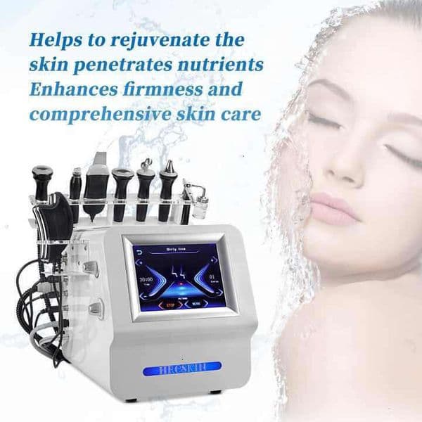 Massage Salon Use 8 In 1 Beautydermabrasion Bubble Cleaning Skin Beautyting Scrubber Ultrasound Face Life Exfoliate Cold Hammer Redness Swelling Remover