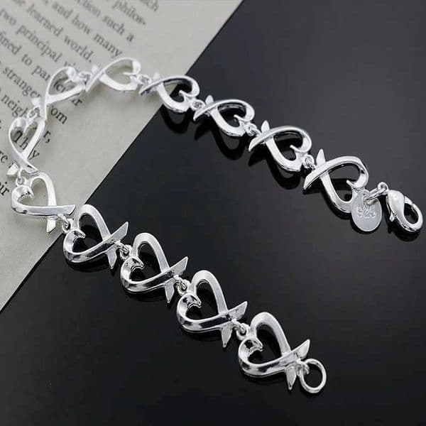 korean trend 925 sterling silver fine heart kelp fashion Bracelet for woman luxury jewelry Wedding party Christmas giftsXJ251209