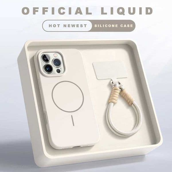 Lanyard Magnetic Luxury Wireless Charge For Case For iPhone 16 15 14 Plus 11 12 13 17 Pro Max 16Pro Silicone Strap Cover M251209