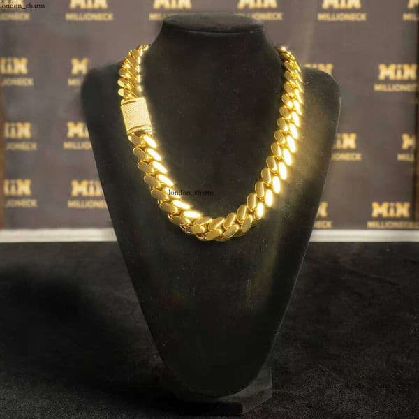 Gold Cuban 20mm Miami Chain Necklace