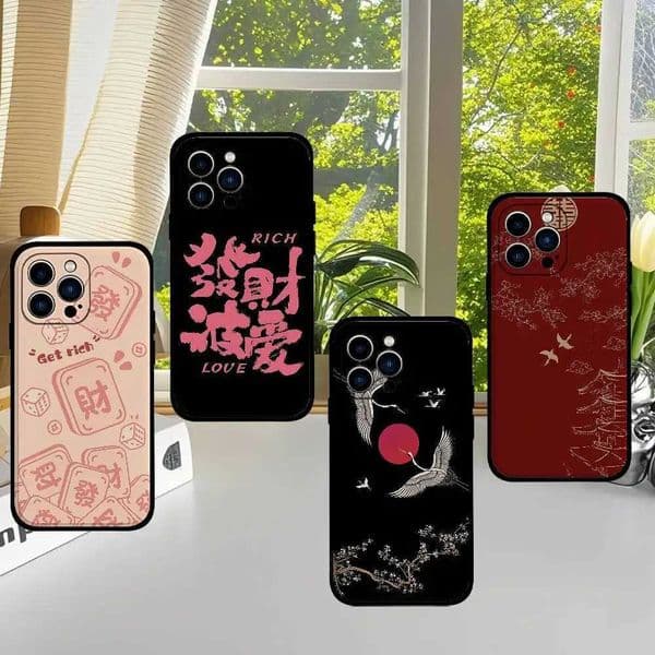 Aesthetic Art Chinese Style Phone Case Black That Fits For IPhone 171615111314 Pro MaxPlusXXrXs Max13Mini M251209