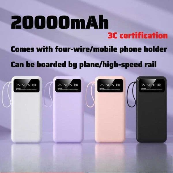 20000mAh Certification Power Bank Portable External Battery Fast Charging Portable Charger for IPhone H251209