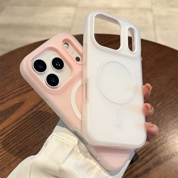 Luxury Magnetic Candy Color 2 IN 1 Case For iPhone 16 17 15 Pro Max 12 13 14 Plus Wireless Charge Clear Matte Soft Funda M251209