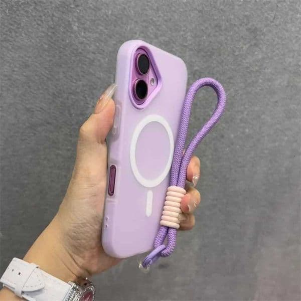 Luxury Soft With lanyard Silicone For Case for iPhone 17 16 15 14 Plus 13 12 11 Pro Max Wireless Charge Magnetic Cover M251209