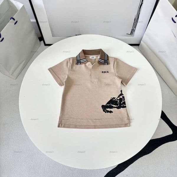 Luxury Short sleeve Polo shirt Animal print baby lapel tee kids designer clothes child tshirt exquisite boys girls T-shirts A230X07N056