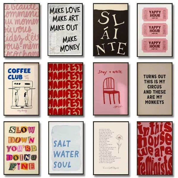 1pc Simple Trendy Text Printing Poster Simple Canvas Wall Decoration Modern Art He Decoration Living Ro Decoration H251208