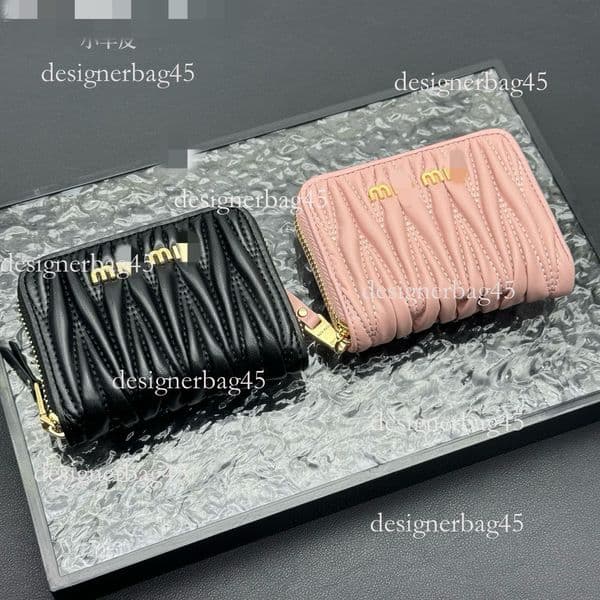 Summer New Luxury handbag Zipper designer bag Clutch Niche Wrinkled Small Square Wallet Versatile Simple Coin Purse