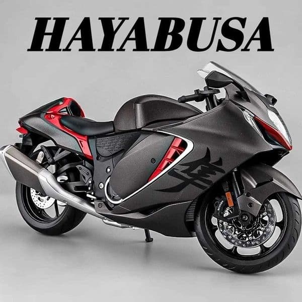Scale 112 Suzuki Hayabusa GSX250R Motorcycle Model Toy Car Alloy Body Rubber Tires Music Light Motor Models Collectible Item Y251209