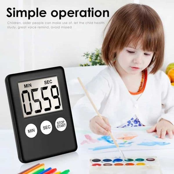 Digital Electronic Kitchen Timer Mti-Function Electronic Timer Stopwatch LCD Display Mini for Sports Exercise Baking Cooking C251209