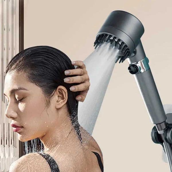 New Zai Xiao 3 Modes Adjustable Shower Head 4 In 1 Massage Shower High Pressure Water Saving One-Key Stop Spray Nozzle Bathroom T251210