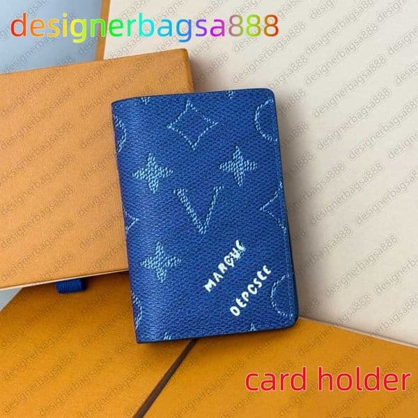 Brand Latest Designer Wallet Men Genuine Leather Card Holder Women Passport Holder Luxury Pocket Wallets High-quality Fold Credit Card Pouch Bag with Box