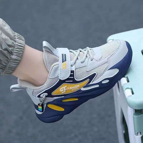 Boys' Shoes for Older Children, Free shipping designer niche Mesh Leather Sports Spring Autumn Back-to-School Season Running Casual Shoes