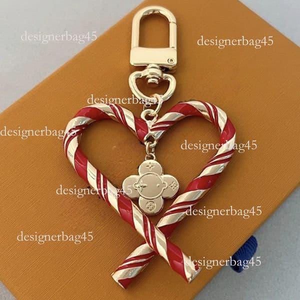 Cross Border New Foreign Trade Bags Christmas Candy Zinc Designer Keychain Alloy Oil Drop Luxury keychain Series Heart Gift Pendant