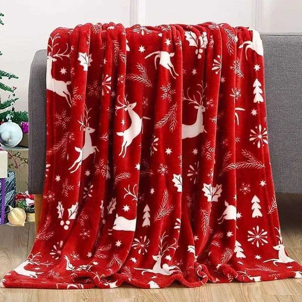 Christmas Throw BlanketFlannel Snowflake Gingerbread 2024 Xmas Fleece BlanketWinter Warm Soft Plush Blanket For Couch Sofa Bed H251209