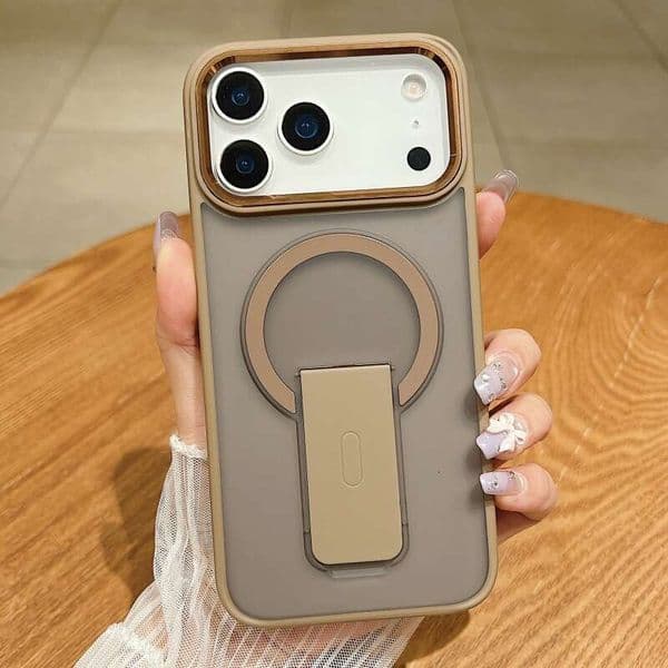 Invisible Folding Stand Compatible with iPhone 17 Pro Max Case Magnetic Apple 16 Matte 15 Creative Shockproof