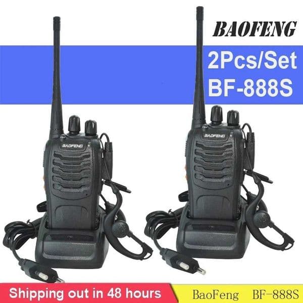 2Pcs/Lot Baofeng BF-888S Walkie Talkie Two-way Radio Set BF 888s UHF 400-470MHz 16CH Walkie-talkie Radios Transceiver M251210