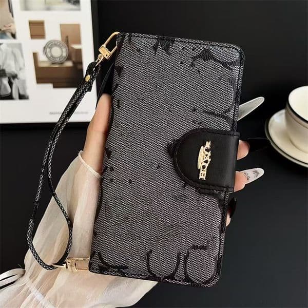 Fashion Card Holder Phone Cases for iPhone 17 promax 16promax Leather Luxury Phone Case Wallet 15promax 14plus 13 12 Pro for Women Shockproof Slim Handbag Cover