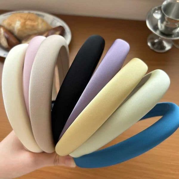 Korea Solid color Headbands For Women White Hairband Adults Sponge Head Bands Girls Black Hair Hoop Jewley AccessoriesT251210