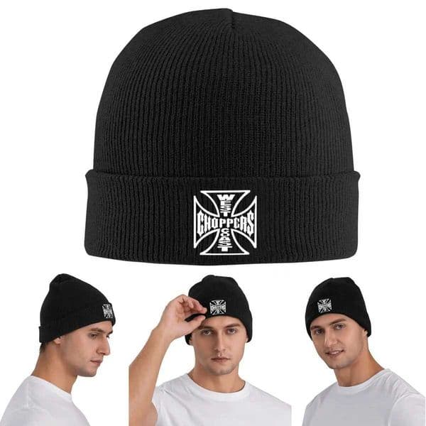 Personalized West Coast Iron Cross Choppers Warm Knitted Cap Winter Knit Bonnet Hat Skullies Beanies Caps for Unisex S260526