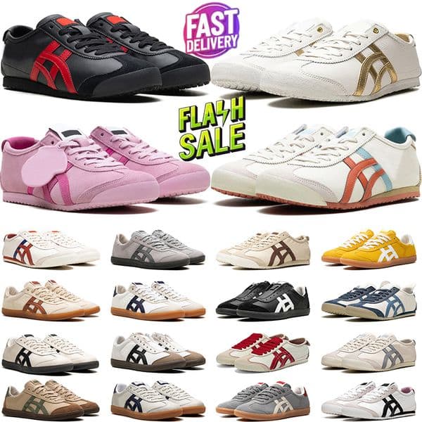 men women tiger designer shoes mexico 66 casual sneakers Silver Blue Birch Black Rust Red Green Oatmeal mens trainers