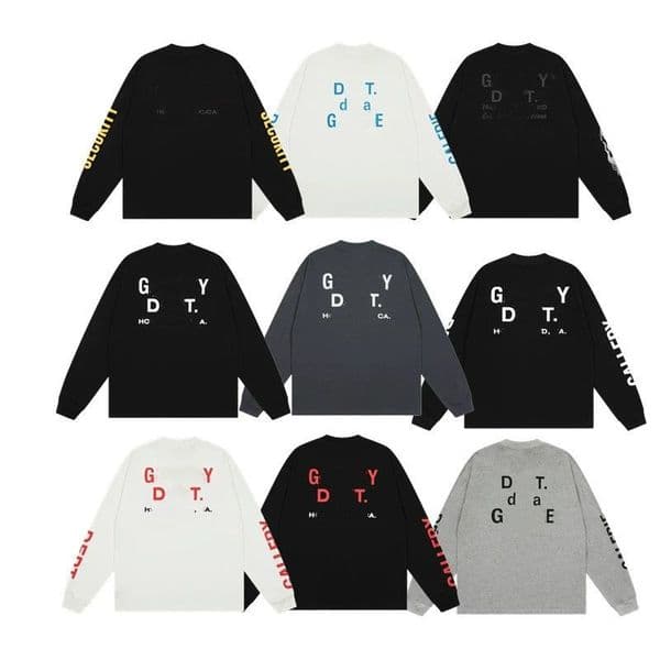 Designer Men Long Sleeve T Shirts Letter Printed Casual Loose Pullover Fashion Spring Long Sleeve High Street Styles Breathable Sports Top