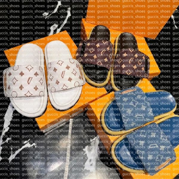 Designer Pool Pillow Sliders Women Men Sandals slippers Flat Comfort Mules lvlys Slides sandles Classic Prints Embossed Summer Sandals Black vintage sandale Shoe 2