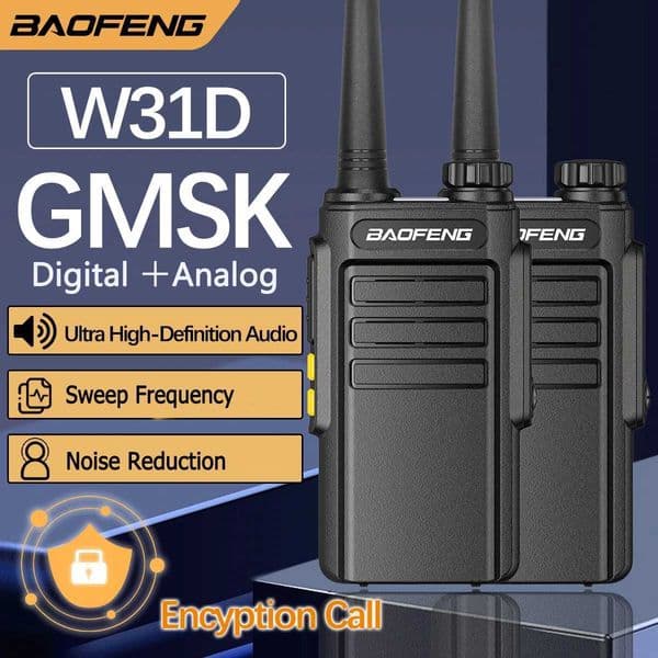 BAOFENG GMSK Digital Walkie Talkie W31D Wireless Copy Frequency UHF High Power Encrypted Call Type-c Long Range Walkie Talkie M251210