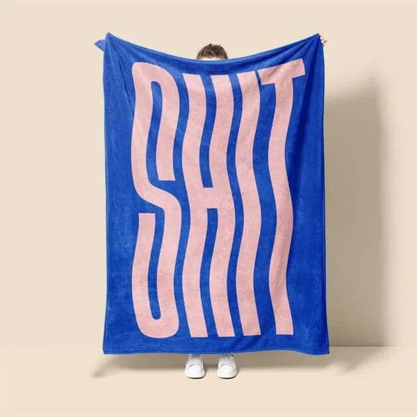 1PC Morandi Color Blanket Abstract Botanical Graffiti Design Scandinavian Minimalist Sofa Blanket Cafe He Dual pose H251209