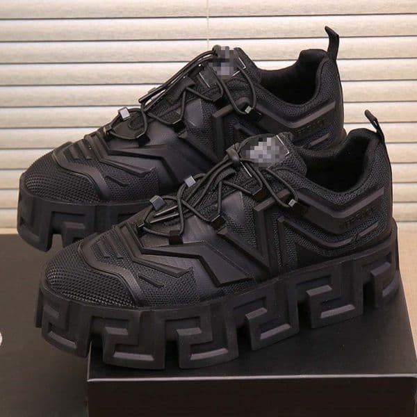 Designer Casual Shoes Greca Labyrinth Sneakers Thick-soled Mens Shoes Leather Calfskin Platform Shoe Newest Fashion Trainers Increased Thick Bottom Trainers 04