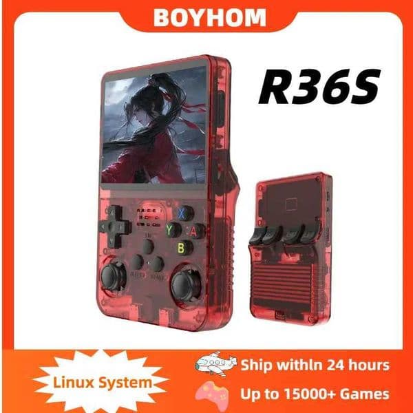 R36S Retro Handheld Video Game Console Linux System 35 Inch IPS Screen Portable Pocket Video Player R35S 64GB Games L2512108FHT