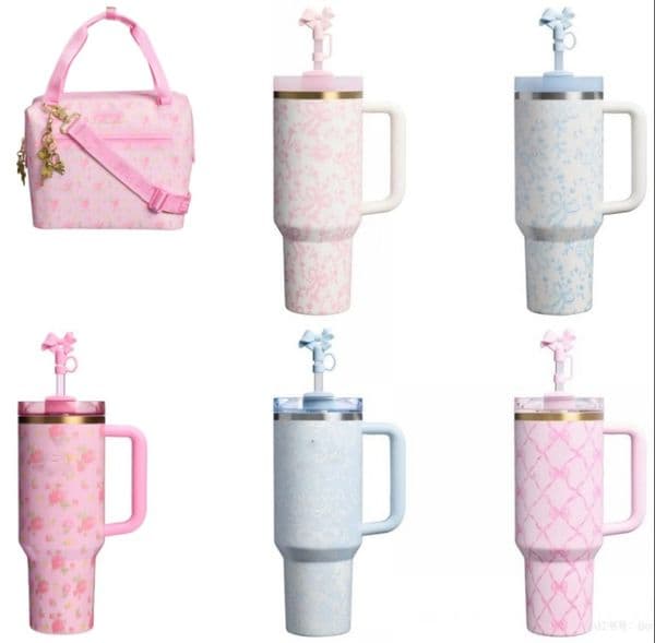 2026 New Limited Edition 14Oz & 40Oz Tumblers For Valentine's Day , Ruby Red Sweet Hearts Design, Gift Cups Free Shipping