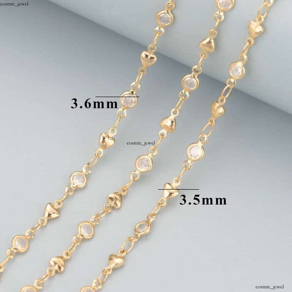 1m Batch 18k Gold Plated C160 Chain Nickel-Free Sterling Silver Metal VVS Moissanite, Used for Jewelry Making DIY Bracelet Necklace Components Pass Range