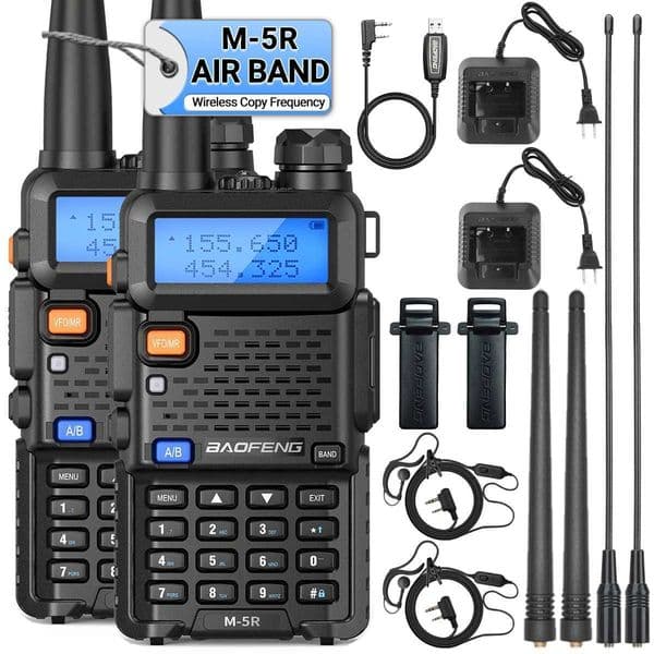 1/2 Baofeng M-5R 8W 5W Air Band Walkie Talkie Wireless Copy Frequency Long Range VHF UHF UV-5R Portable AM Ham Two Way Radio M251210