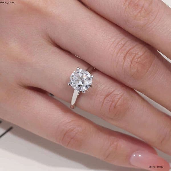 Hot Sale Product 2.5ct IGI Certificate VVS white Lab VVS Moissanite Engagement/Wedding Ring PT950 White Gold Female Jewelry