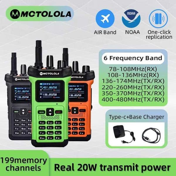 MOTOLOLA MT-628 20W outdoor high-power VHF UHF dual band wireless electric handheld walkie talkie M251210