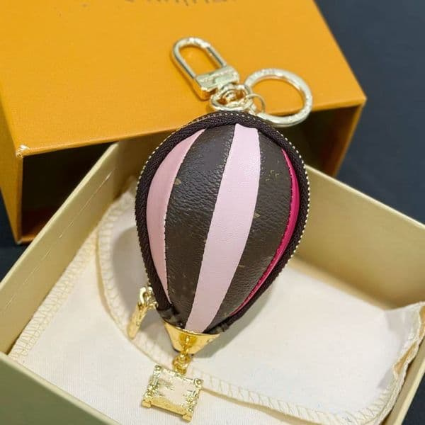 Designer Hot Air Balloon Charms Bag Charm Woman Mans Coin Purse Wallet Keychain Earphone Case Exquisite Pendant Key Ring Accessories