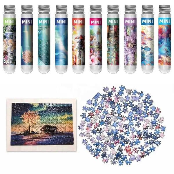 150PCS/Set Creative Oil Painting Cartoon Puzzle Mini Jigsaw Puzzles Landscapes Decompression Game Family Educational Toys X251211