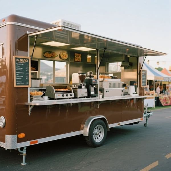 Catering Food Trailer Mobile Kitchen Truck Small Concession Cart with Fryer Griddle Sink and Fridge Included