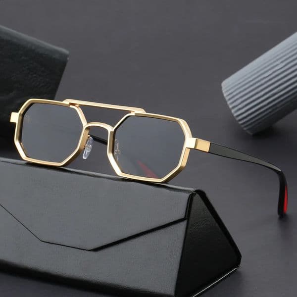 Vintage Square Sunglasse Men Rectangle Sun Glasses Female Polygon Eyewear Oculos De Sol for Male Female Eyeglasses 251210