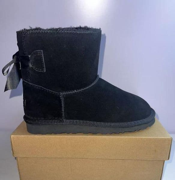 Classic Designer Bawknot Snow Boots Ankle boots Fashion Women Cow Split Cotton Boots