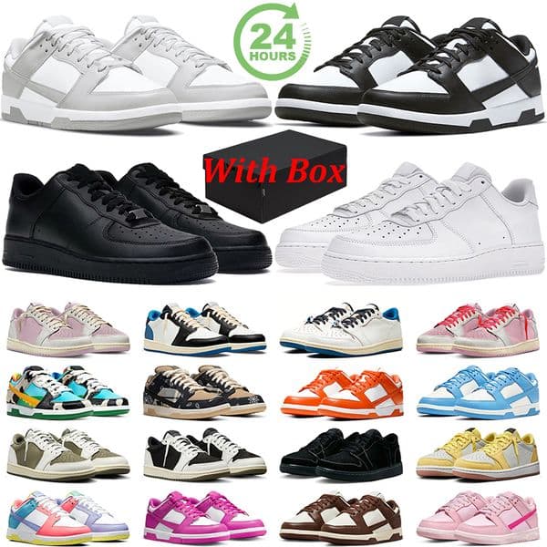 free shipping with box one running shoes for men women designer 1 triple white sneakers mens trainer black wheat brown pink olive