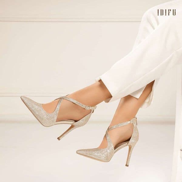 IDIFU In4 Women's Stiletto Heels - Pointed Toe, Closed Style With Zipper, Comfortable And Versatile, Suitable For Weddings Commuting Dances