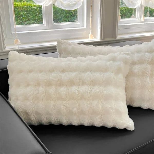2025 Winter Class A Rabbit Plush Single Pillowcase Milk Plush Snow Plush Dormitory Single Pillow Case 2PCS/SET 251209