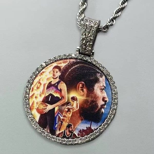 Hiphop Custom Pendant Memory Picture Photo Charm VVS Diamond 925 Silver Iced Out Moissanite Pendant