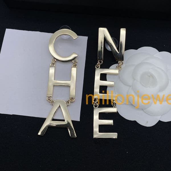 jewlery designer for women ccity Glossy Letter Stud Earrings Trendy Letter Vintage Style Classic Earrings