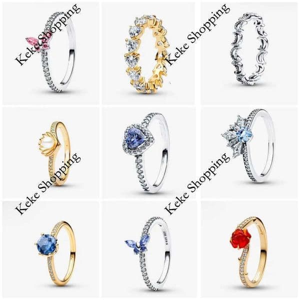Heart shaped for Women Gold Full Diamond Watch Moon Flower Ring