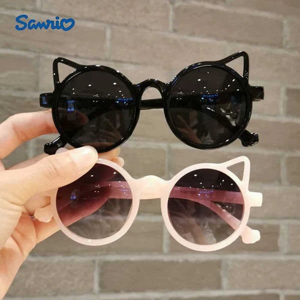 Sanrio Girls Boys Cute Animal Cartoon Ears Sunglasses Outdoor Sun Protection Children Lovely Vintage Sunglasses Protection Classic Kids H251211