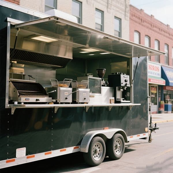 Mobile Food Truck with Full Kitchen Equipment Small Food Cart Concession Trailer for Outdoor Street Food Business